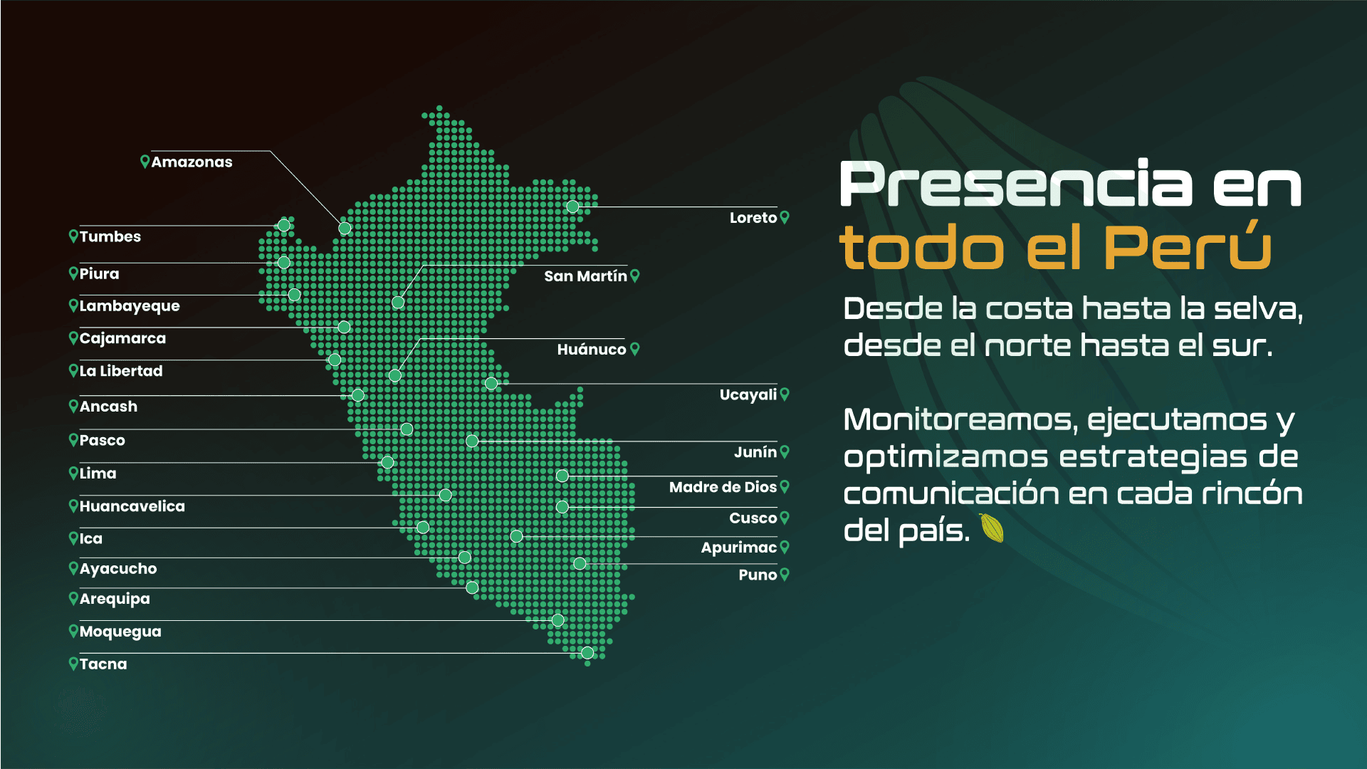 Presencia en todo el Perú